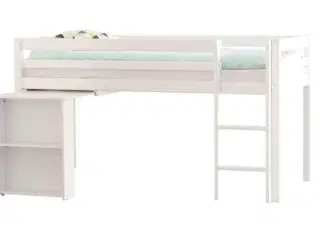 Halvhøj seng med skrivebord