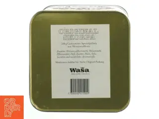 Wasa Original Skorpa metalkasse fra Wasa (str. H. 17 cm. 14 x 14 cm)