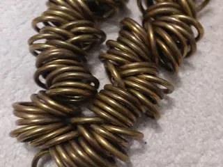  gardinringe i messing farve,forskellige str. og d