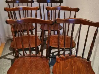 6 stk brune Farstrup reto pindstole 