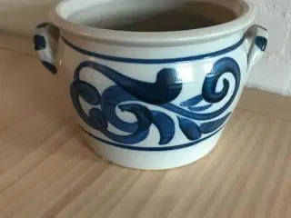 Retro glaseret keramikkrukke