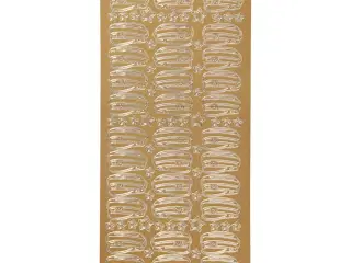Stickers, hat, ark 10x23 cm, guld, 1 ark