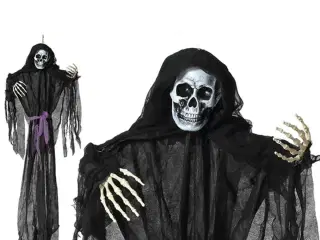 Halloween pynt - hængende skelet 160 cm, multifarvet (66737)