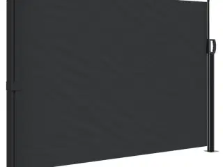 Sidemarkise 140x500 cm sammenrullelig sort