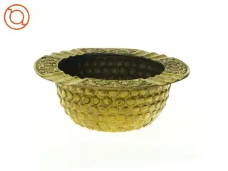 Antik messing skål med dekorative detaljer (str. 17 x 5 cm)