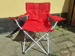 Camping/festival stol  Rød sammenklaplig stol