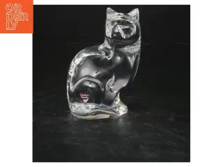 Glasfigur kat Orrefors (str. 13x8 cm)