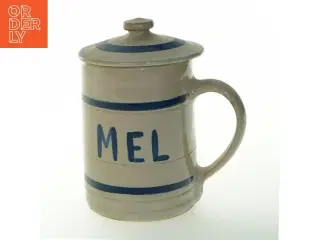 Keramikbeholder med låg (str. 17 cm)