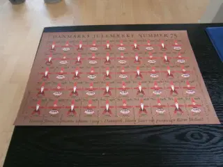 Julemærke ark ufollet