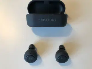 Kreafunk in-ear høretelefoner med QI opladning