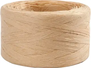 Raffia Papirgarn, B: 7-8 mm, sand, 100m/ 1 rl.