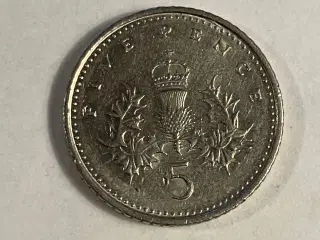 5 Pence England 1997