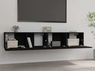 Tv-borde 2 stk. 80x30x30 cm konstrueret træ sort