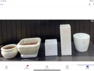 Urtepotter og underskåle 