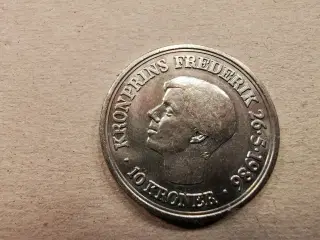 Kronprins Frederik 18 år  Erindringsmønt - 10 kr