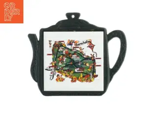 Tekande med Bornholm motiv vægdekoration (str. 18x16 cm)