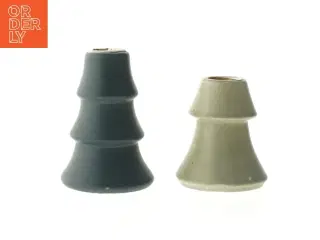 Keramiske lysestager (str. 7,5 og 9,5 cm)