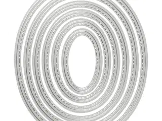 Skære- og prægeskabelon, oval, str. 5x3-12x10 cm, 1 stk.
