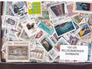 Danmark 100 g. Billedmærker Enkeltklip - Nyt Parti  hjemkommet  24 - 3 - 2023