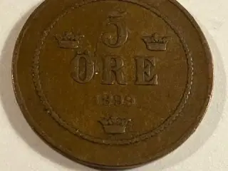 5 øre 1899 Sverige