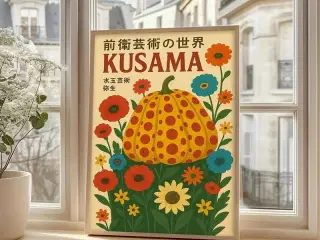 * Lærredsmaleri; Kusama