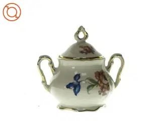 Sukkerskål med blomsteråprint fra Bucka&Nissen (str. HØ:14x11cm)
