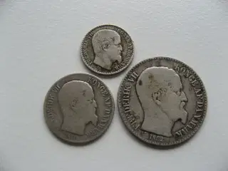 Dansk Vestindien 3 & 5 Cents 1859, 10 Cents 1862
