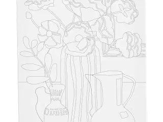 Malerlærred med print, Blomster stilleben, D: 1,6 cm, str. 24x30 cm, 360 g, 1 stk.