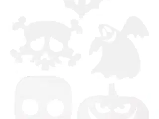 Halloween figurer, str. 25x17 cm, 230 g, hvid, 16stk./ 1 pk.