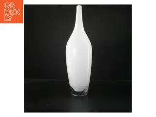 Hvid vase fra holmegaard (str. 44x11 cm)