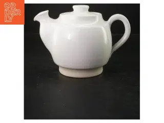 Hvid keramisk tekande fra K K Danmark (str. 22x16 cm)