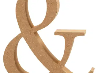 Tegn, &amp;, H: 13 cm, tykkelse 2 cm, 1 stk.