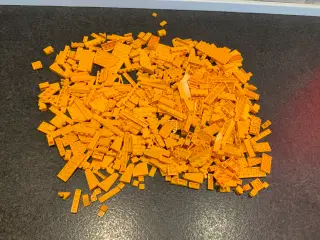 Brændt orange legoklodser