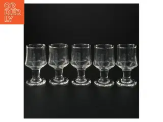 5 glas (str. H 9 cm. ø. 4,5 cm)