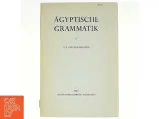 &#196;gyptische Grammatik af C.E. Sander-Hansen (bog)