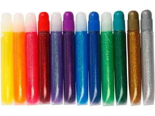 Glitterlim 12x10ml - Perfekt til kreative projekter