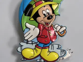 Virkelig fed Retro væglampe med Mickey Mouse 