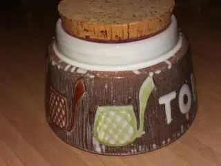 Gammel Tobakskrukke i keramik