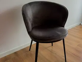 4 spisebordstole i grå velour