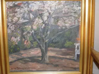 FLOT Maleri af Blomstrende Træ.