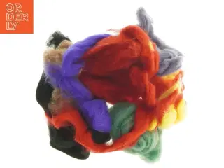 Farvet uld til filtning