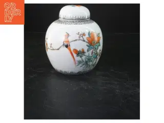 Kinesisk ingefærkrukke med låg (str. 16x12 cm)