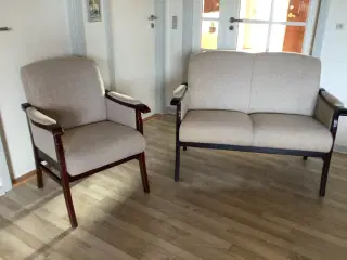 2 Pers. sofa + lænestol (dansk produceret)