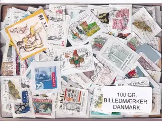 Danmark 100 g. Billedmærker Enkeltklip - Ny varer hjemkommet 25 - 08 - 2024