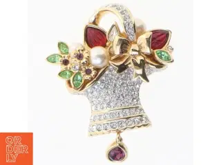 Swarovski krystalglas broche(str. 4,6 x 4,7 x 2 cm)