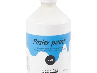 Temperamaling Mat, hvid, 500ml/ 1 fl.