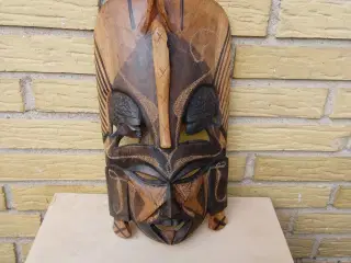 Maske Afrikansk kunsthåndværk højde 35 cm