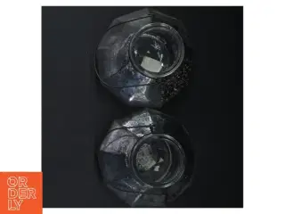 2 Glaslanterner med hank (str. Ø. 15 cm. )