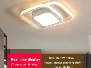 2 stk. Loftlampe Hvid Firkantet – 36W LED dæmpbar