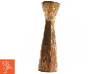 Patineret Kobber vase, kande med messing håndtag(str. 20 cm)